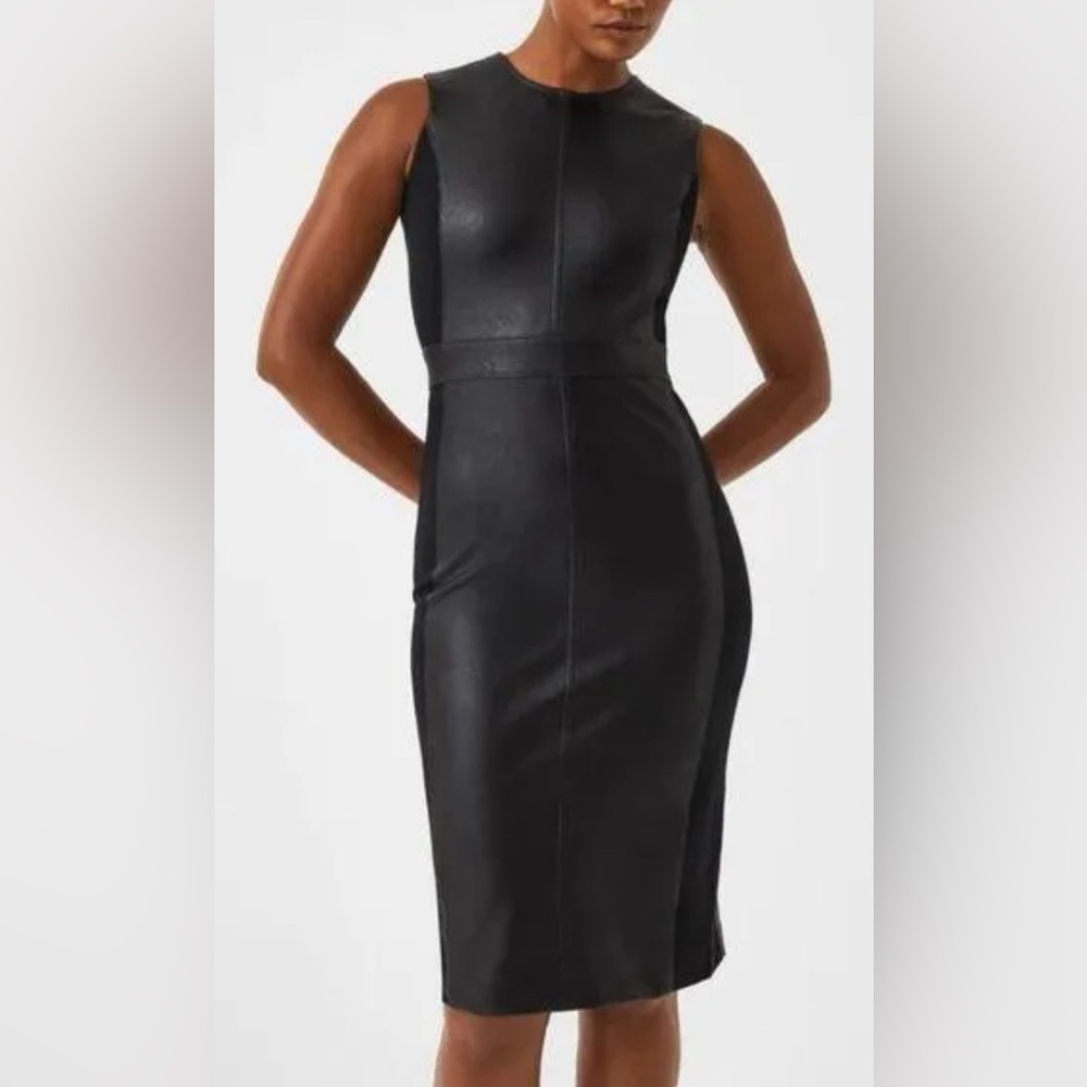NWT Spanx Leather like combat fitted dress size Large MSRP $218